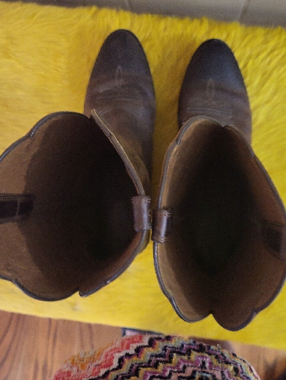 Ariat Chestnut Brown Leather Western Boots, Size 8 - Picture 7 of 10